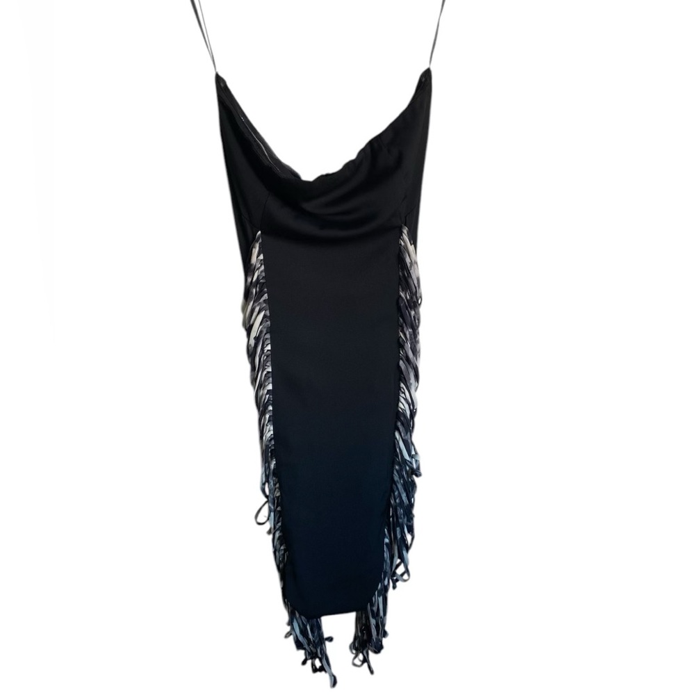 Mara Hoffman Silk Black Sleeveless Mini Dress Side Details Size 10